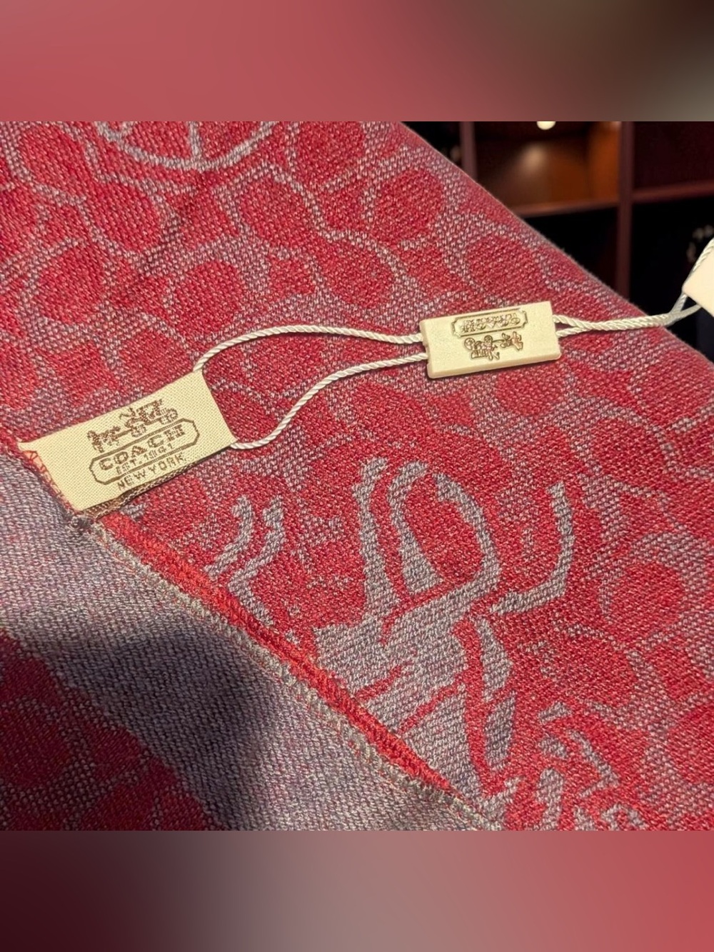 Coach Horse & Carriage Oversized Scarf -NWT - Picture 3 of 5